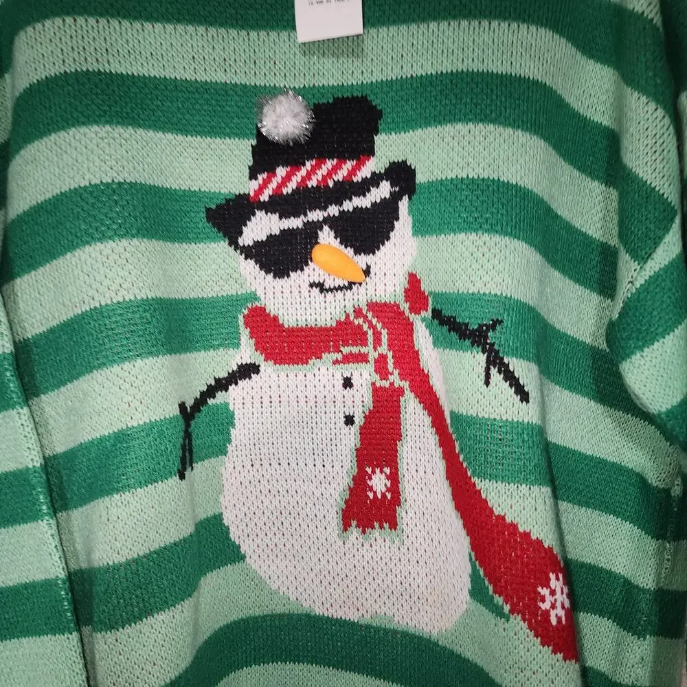 Snow man ugly Christmas sweater by 33 degrees men's 1X